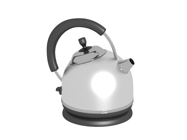 Bird-shaped electric kettle 3d rendering
