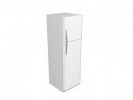 White metallic refrigerator 3d model preview