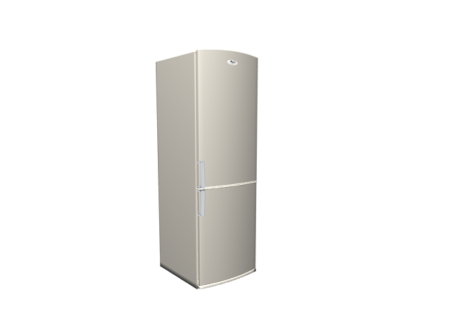 Whirlpool refrigerator 3d rendering