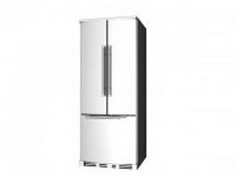 Side by side refrigerator 3d model preview