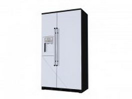 French door refrigerator 3d model preview