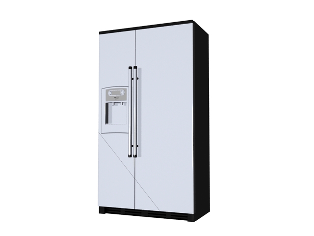 French door refrigerator 3d rendering