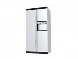 Refrigerator with water dispenser 3d model preview