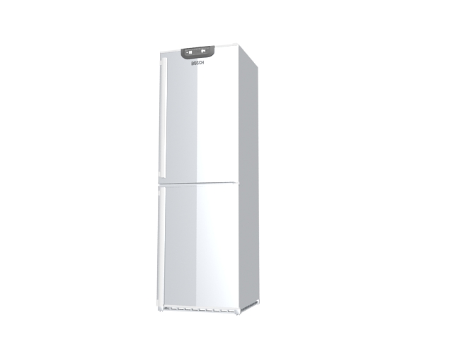 Bosch two door refrigerator 3d rendering