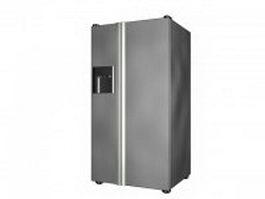 Side by side refrigerator with dispenser 3d model preview