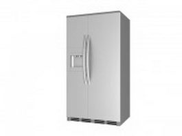 Side by side combination refrigerator 3d model preview