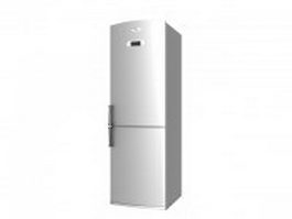 Whirlpool refrigerator white 3d model preview