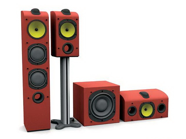 Home stereo speakers 3d rendering