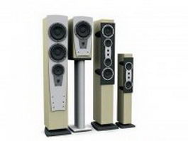Home speaker towers 3d preview