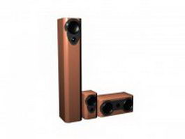 Audio speaker box 3d model preview