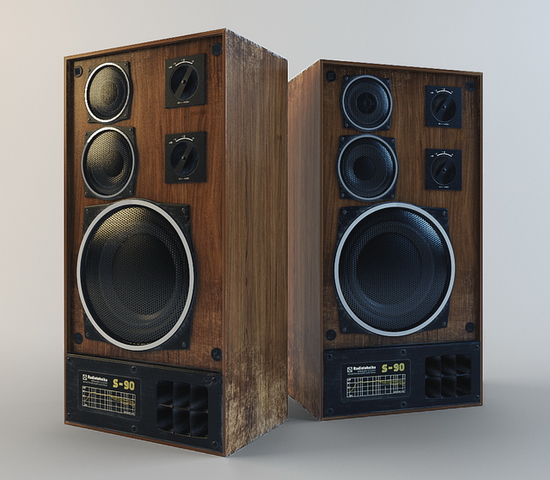 Radiotehnika S90 Speaker system 3d rendering