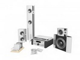 Modern home theatre sound system 3d preview