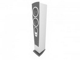 3-way speaker tower 3d model preview