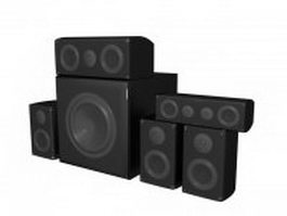 DJ speakers system 3d preview