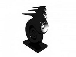 Abstract horn speaker 3d model preview