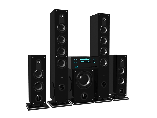 Hifi component system 3d rendering