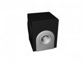 Bookshelf speaker black 3d model preview