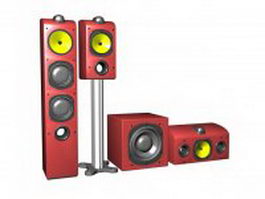 3.1 sound system 3d preview