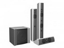 3.1 Surround sound speaker package 3d preview