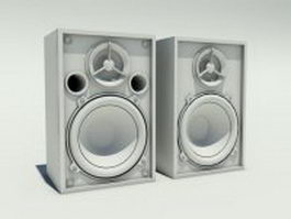 High definition speakers 3d model preview