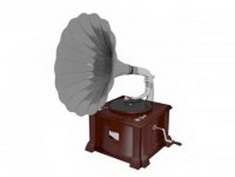 Classical phonograph 3d preview