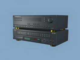 VCD player and amplifier 3d preview