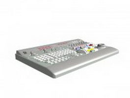 Audio mixing console 3d model preview