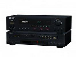Sony amplifier and VCD player 3d preview