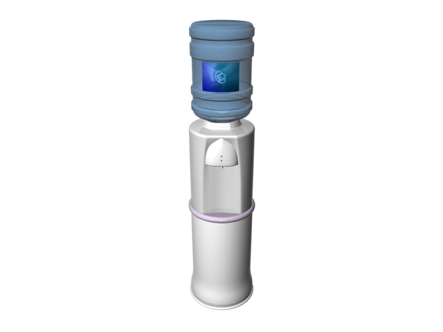 Water cooler with bottle 3d rendering