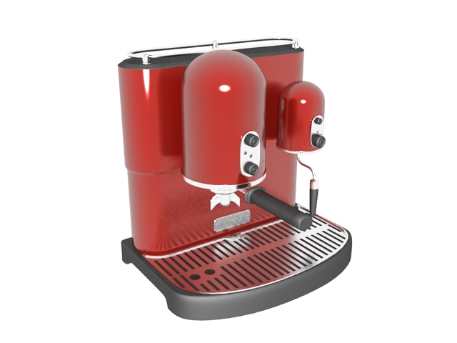 Italian espresso machine 3d rendering