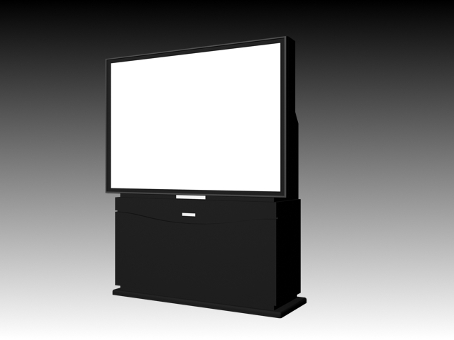 Philips rear projection TV 3d rendering