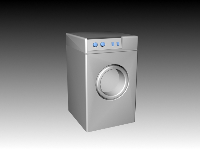 Home laundry machine 3d rendering