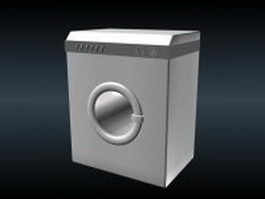 Low poly washing machine 3d model preview
