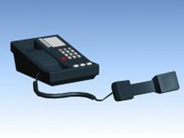 Dark blue telephone 3d model preview
