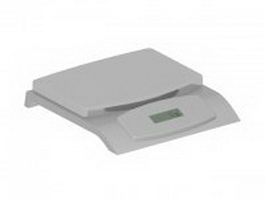 Electronic kitchen scale 3d model preview