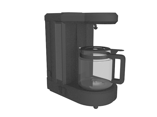 Electric drip coffeemaker 3d rendering