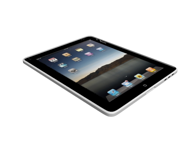 Apple iPad 3d rendering