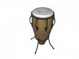 Barrel-shaped drum 3d model preview