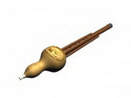 Chinese cucurbit flute 3d preview