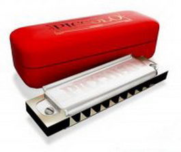 Diatonic harmonica 3d model preview
