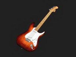 Godin electric guitar 3d model preview