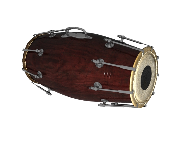 Indian naal drum 3d rendering