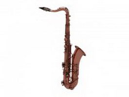 Bronze alto saxophone 3d model preview