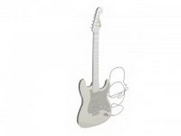 Fender electric guitar 3d model preview