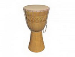 West Africa Bougarabou drum 3d model preview