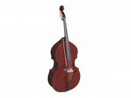 Bass violin 3d model preview