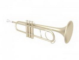 Modern trumpet 3d model preview