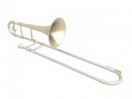 Eb bass trombone 3d model preview