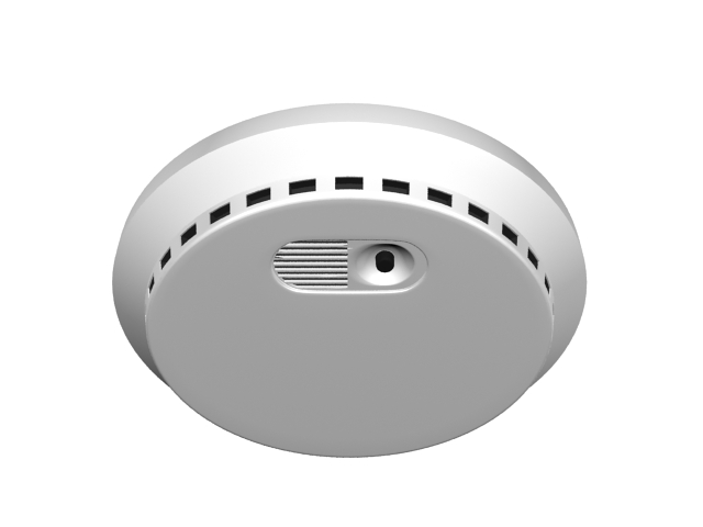Smoke alarm with voice 3d rendering
