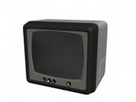 CRT security monitor 3d model preview